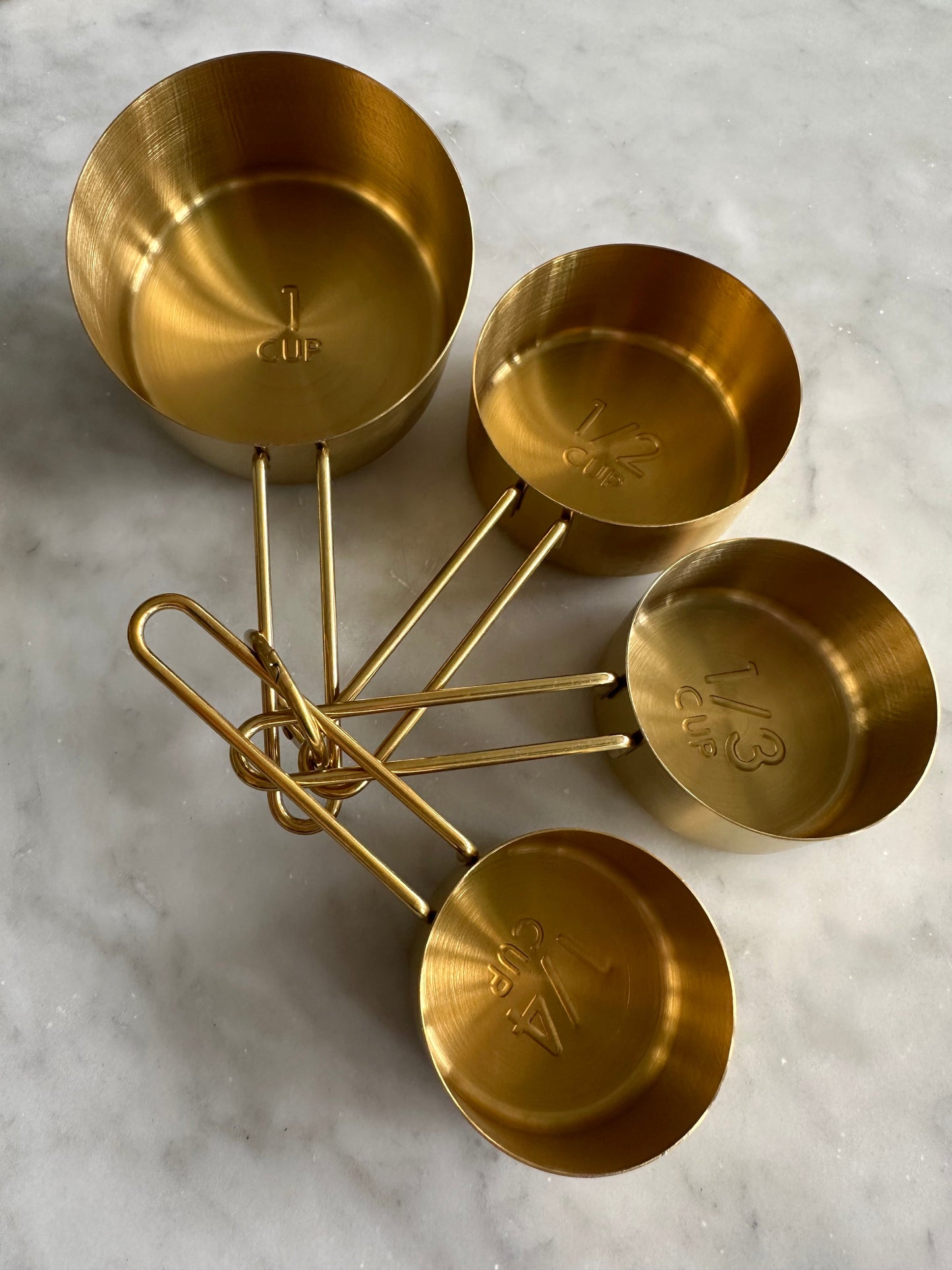Solid Gold Measuring Cups & Spoons, Set of 9
