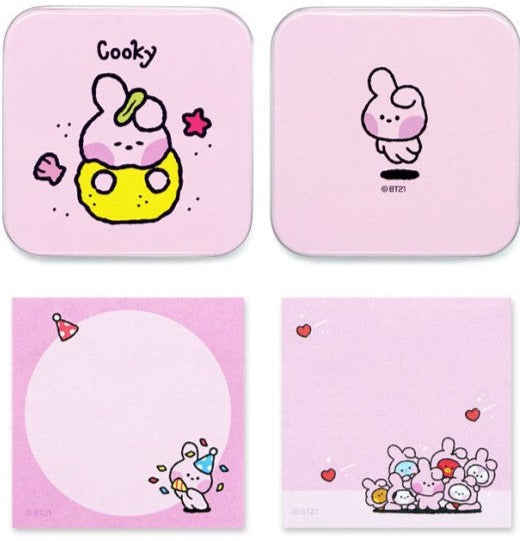 BT21 Minini Tin Case Memo Pad