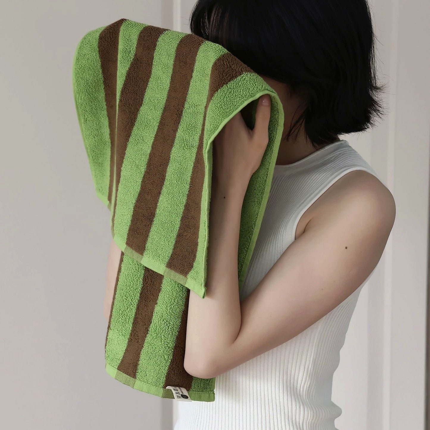 Ultra Soft Absorbent Terra Stripe Bath Towel