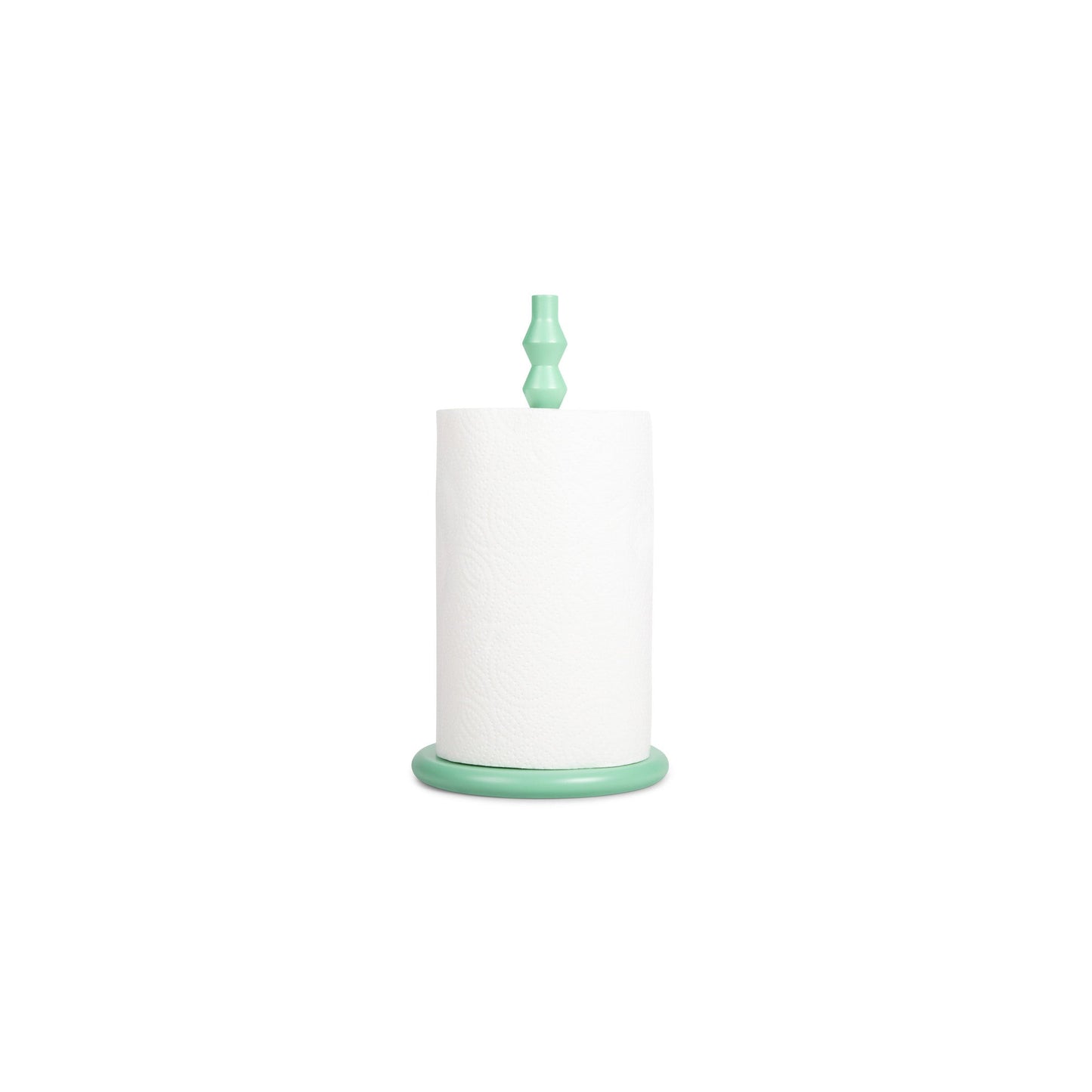 Wooden Kitchen Roll Holder in Opaline Green