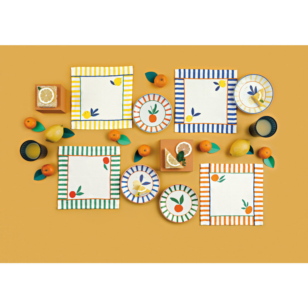 Set of12 Appie Plates Citrus Burst