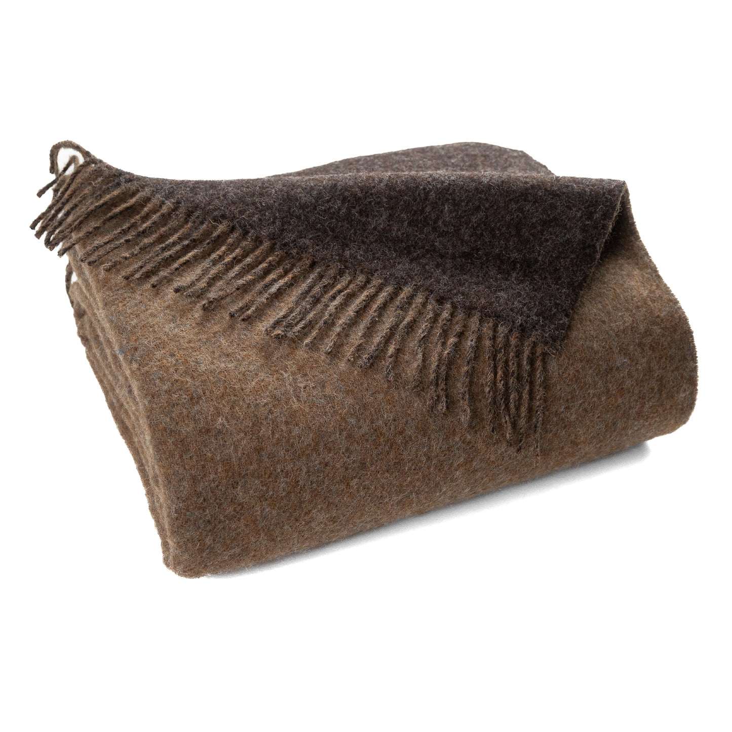 Highland Tweeds Reversible Double Cloth Throw (Mocha/Brown)