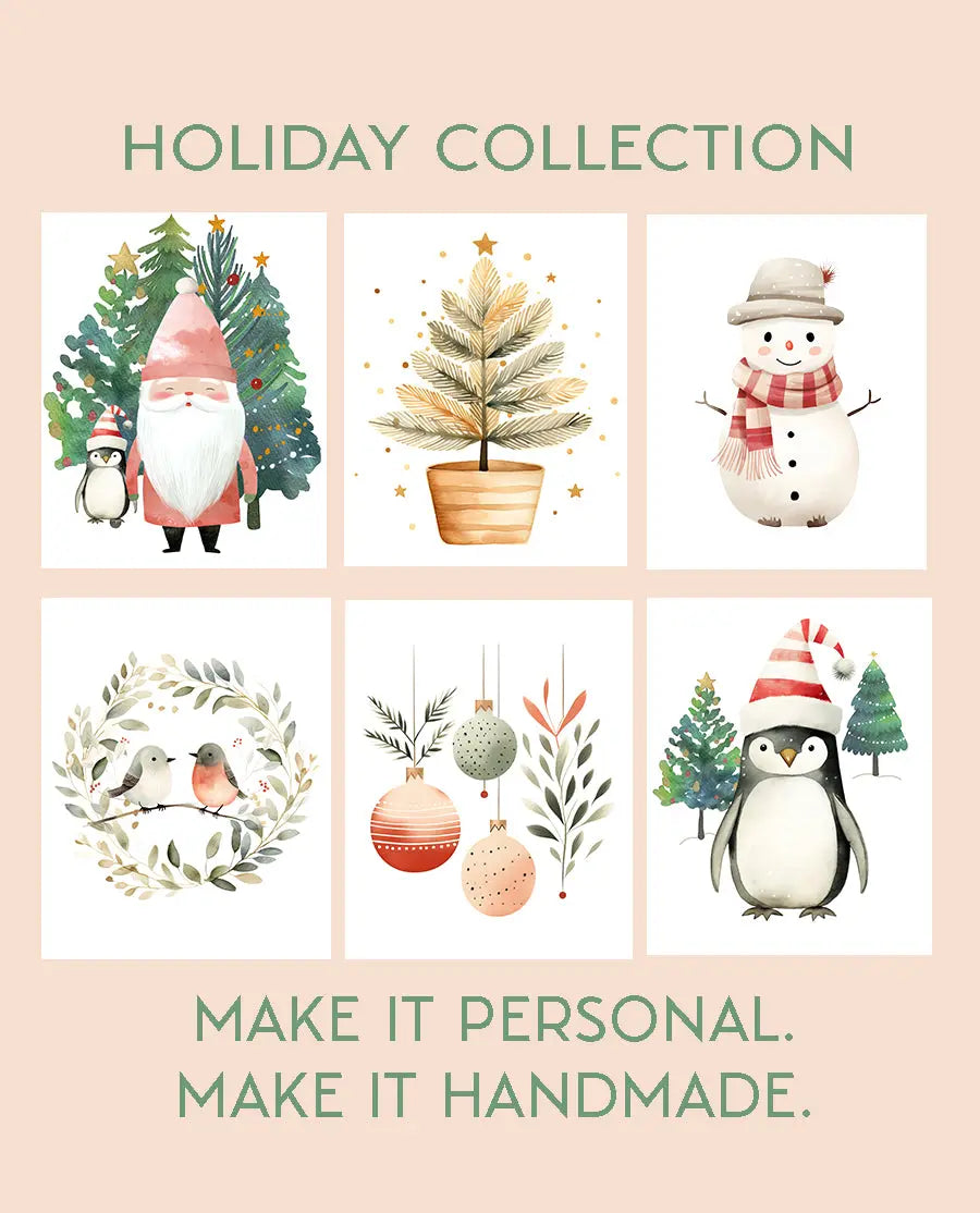 Holiday Collection: All-in-One Watercolor Art Prints + Postcards