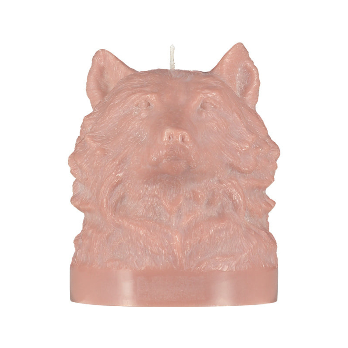 Old Rose Wolf Head Candle
