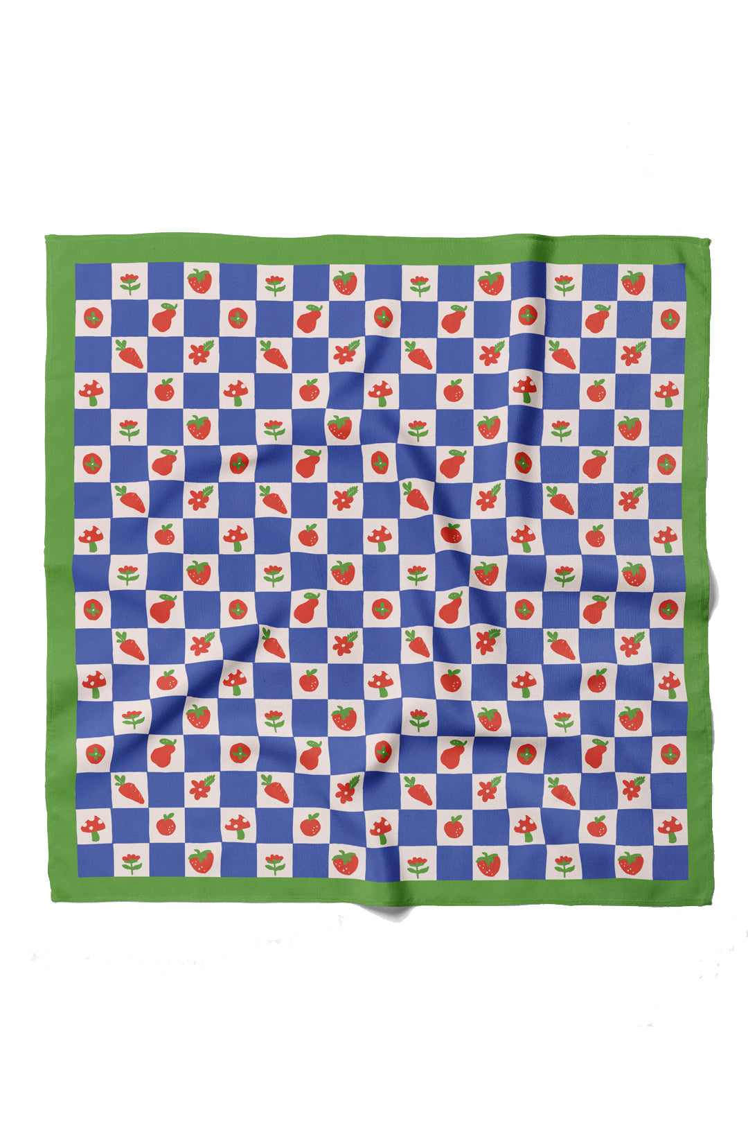 Blue Checkers Cotton Bandana