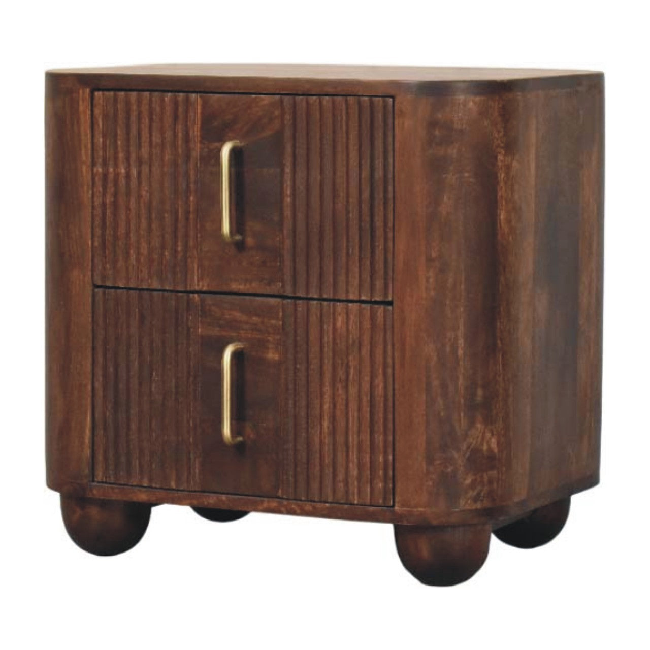 Solid Wood Marlowe Fluted Nightstand