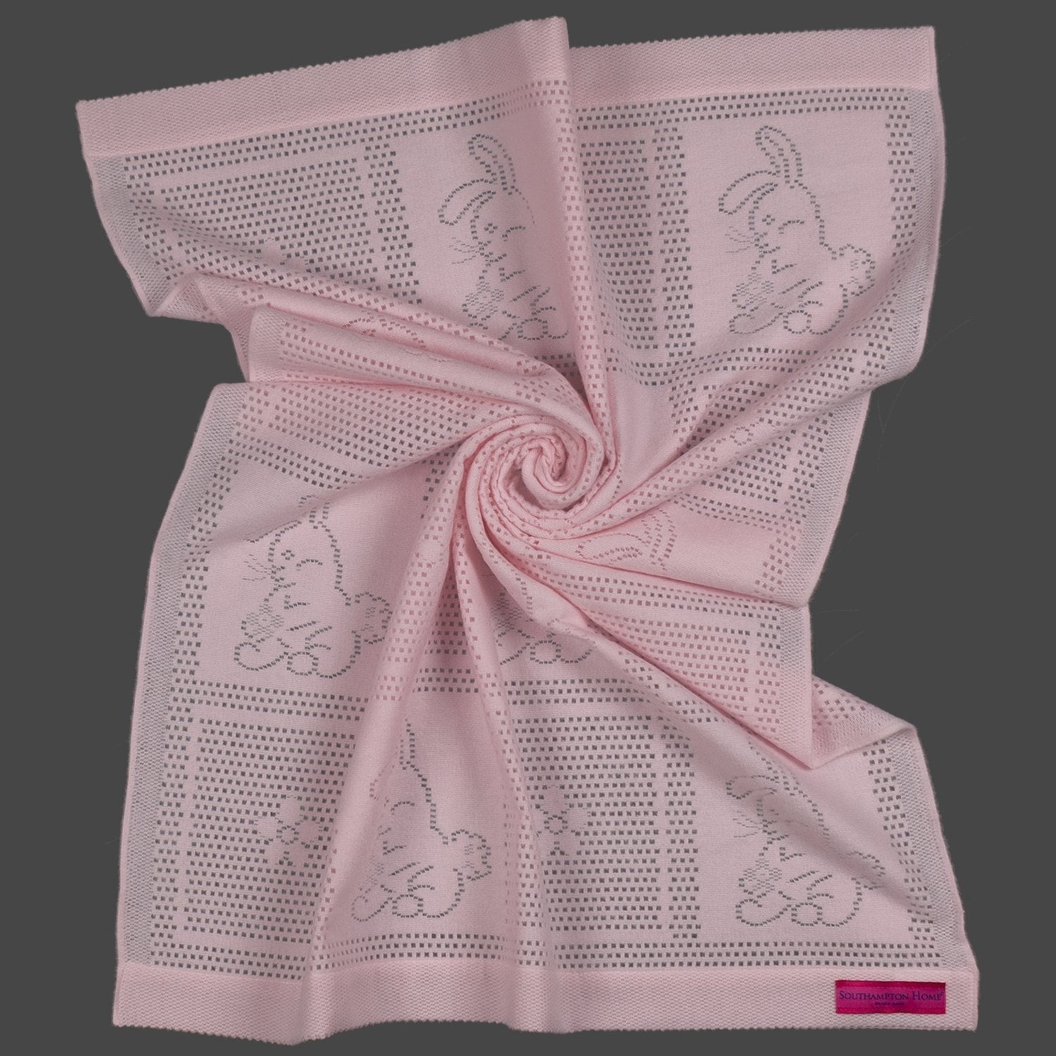 Southampton Home Lace Weave Bunny Baby Blanket ~ Pink ~ - Osadia Concept Store