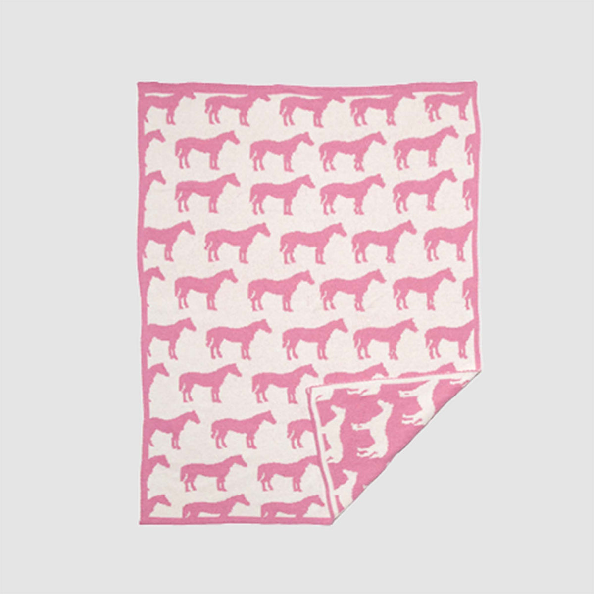 Baby Reversible Pony - Cotton Knit Blanket