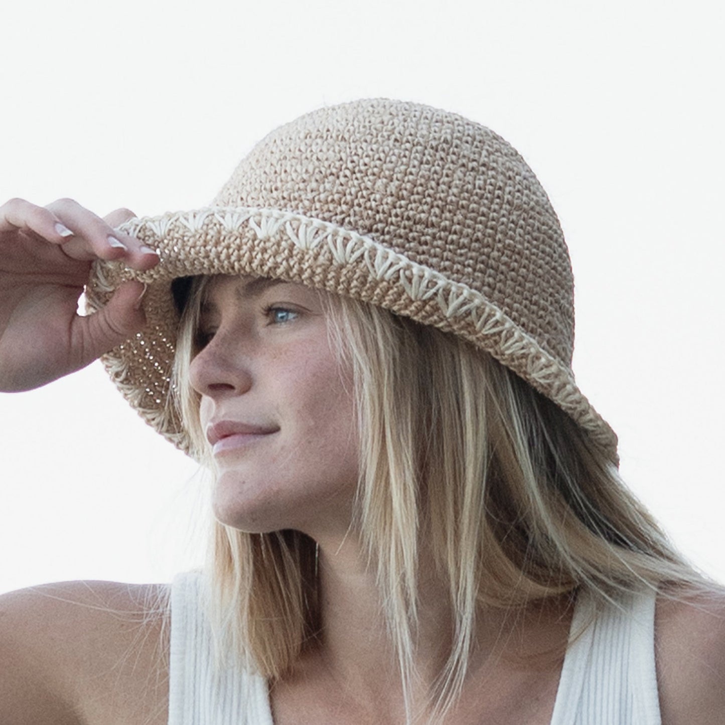 Summer Bucket Hat - Trimmed Natural