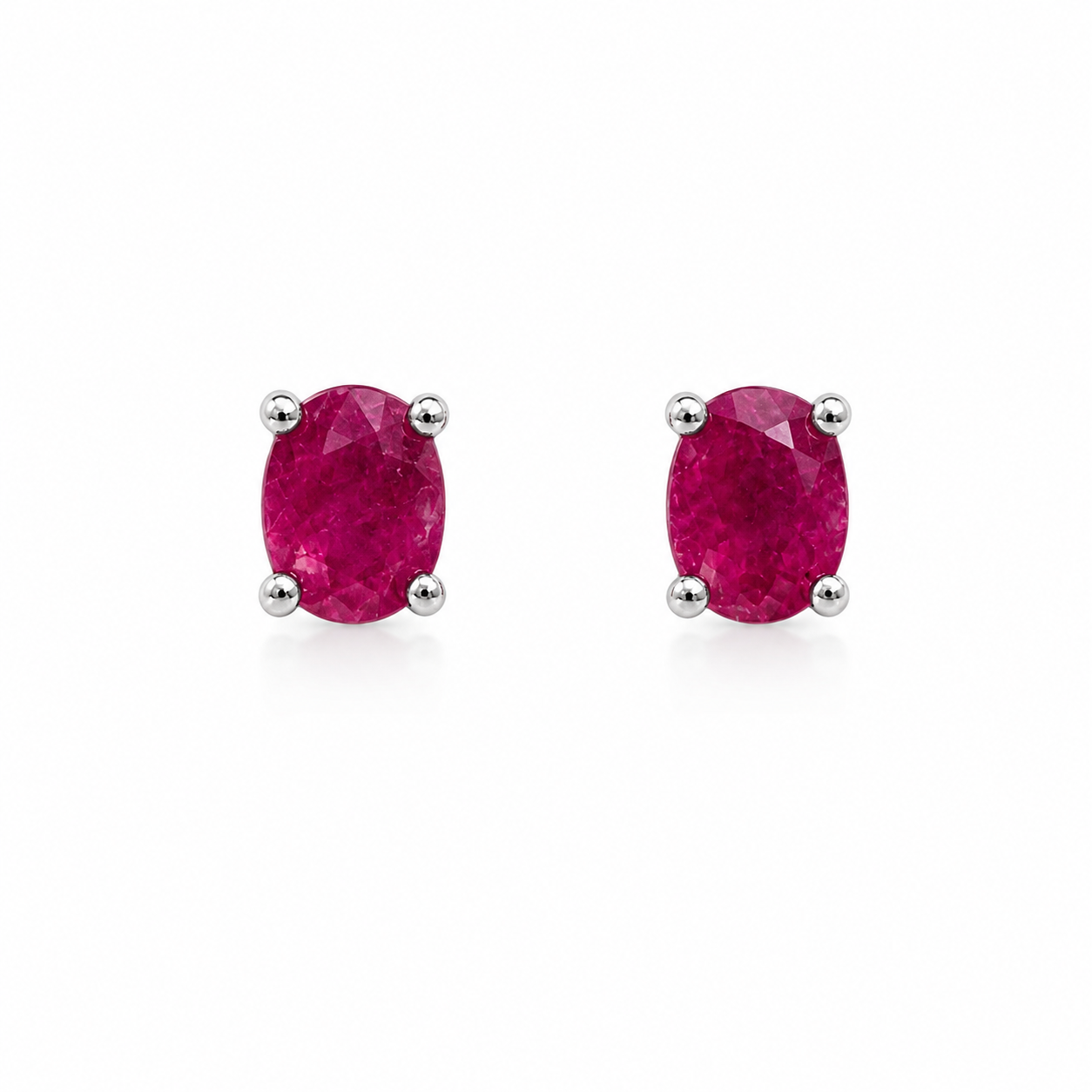 Oval Birthstone Stud Earrings