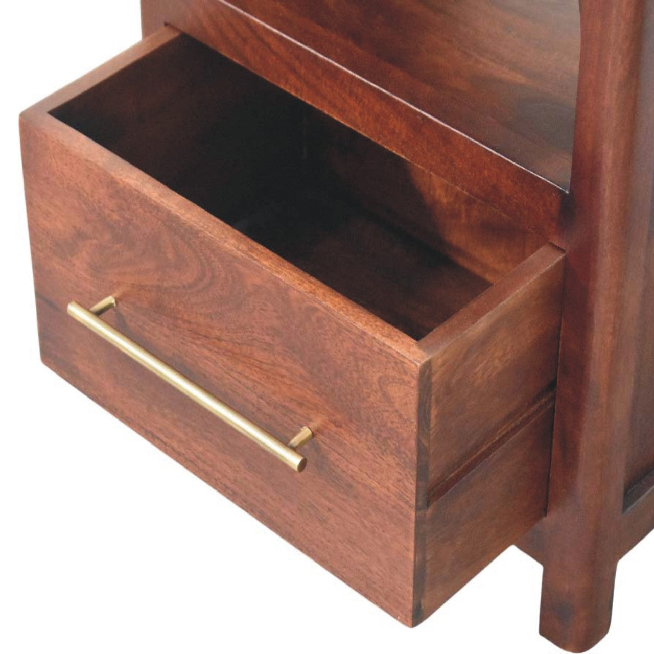 Solid Wood Arched Edge Bedside Table