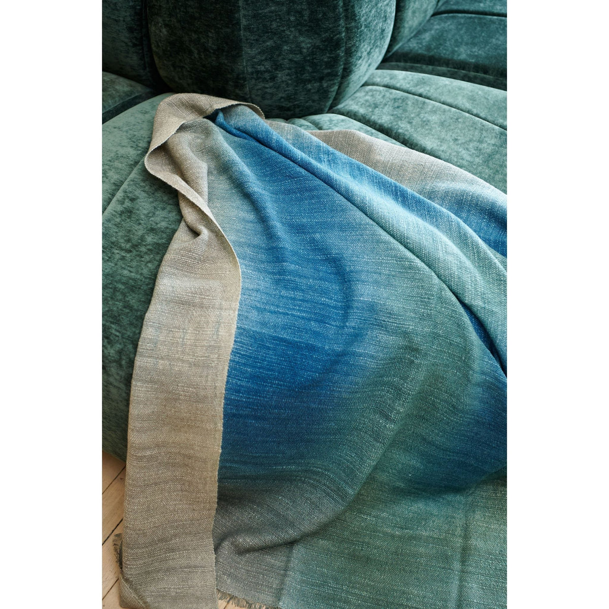 Handwoven Merino Throw Blanket in Serene Shades