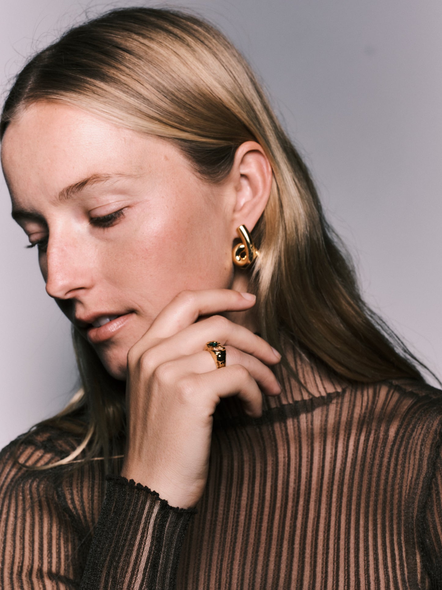Riley Gem Ring 14K Recycled Solid Gold