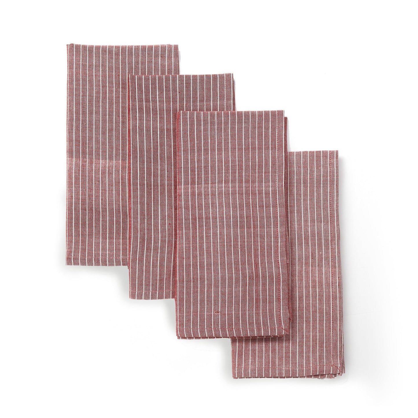 WEAVEHER Handwoven Cotton Napkins – Set of 4. Cotton – Fair Trade – Artisan Made