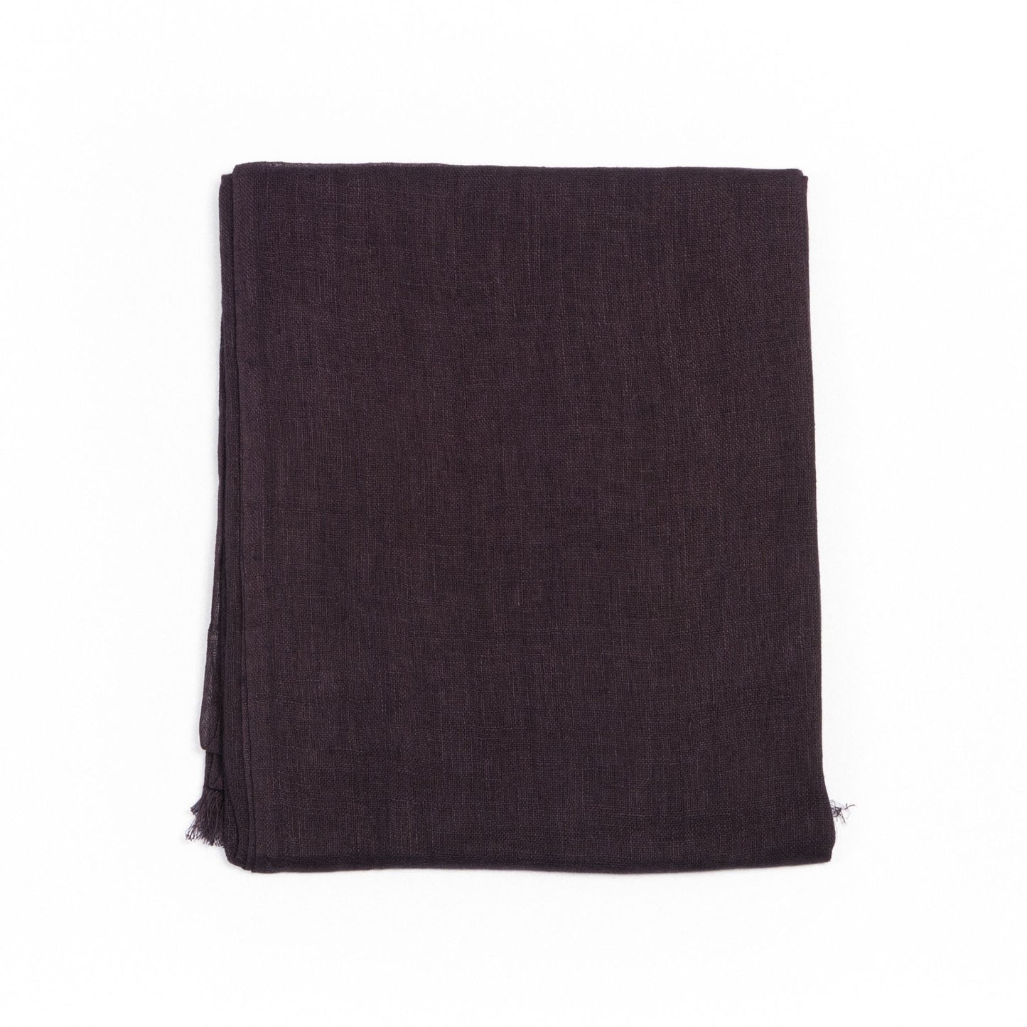 Resin Dark Brown  Hand Woven Soft Linen Silk Scarf