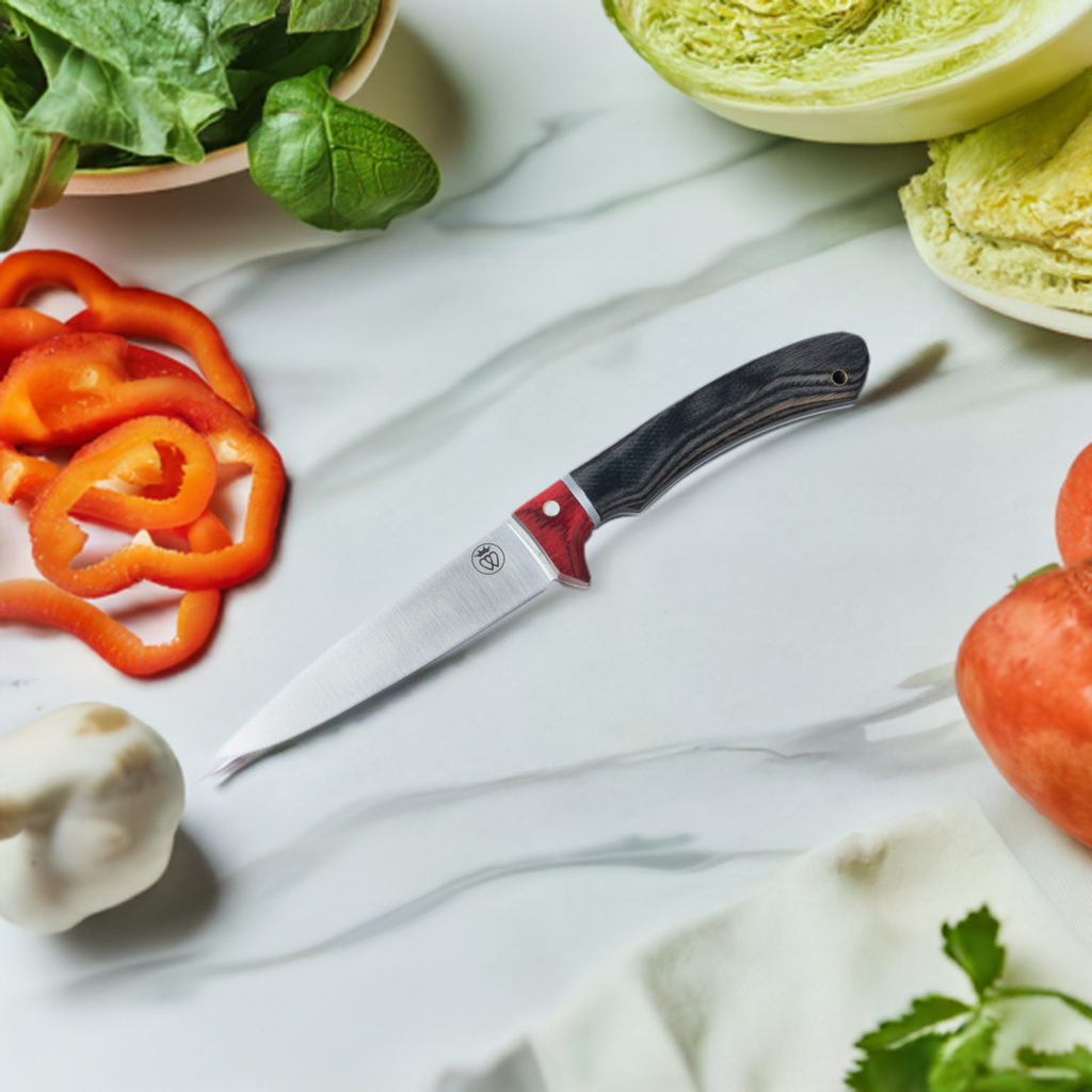 4 1/2 Inch Paring/Utility Knife | Extra-Large Handle | Premium Steel, Multipurpose Straight Edge, Spear Point