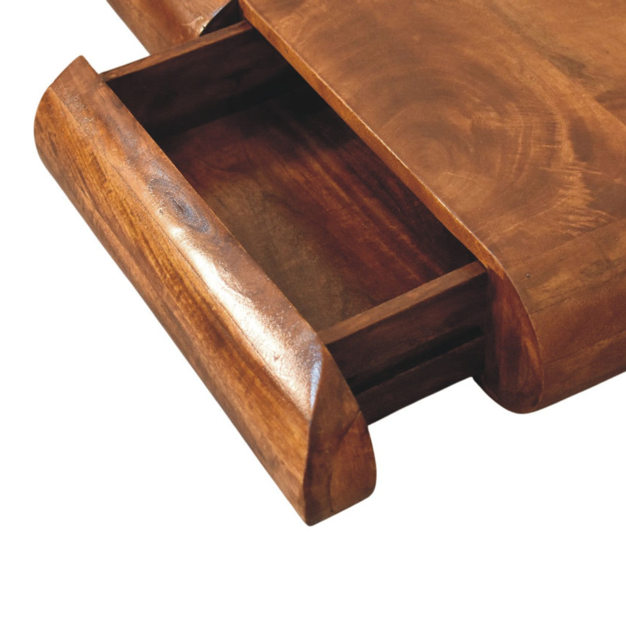 Solid Wood Solis Linear Console 3 Drawers brown