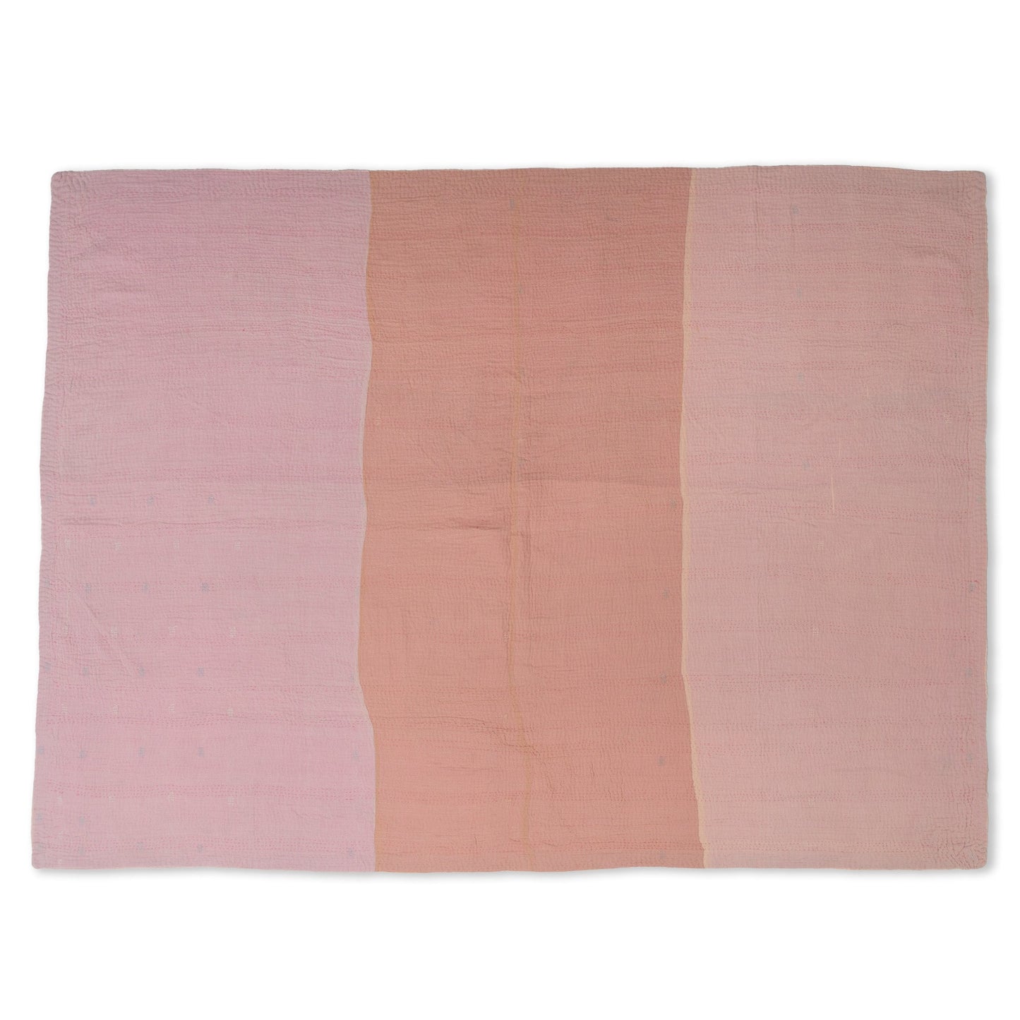 Mosaic Fray Patch Vintage Kantha Throw - Shallot