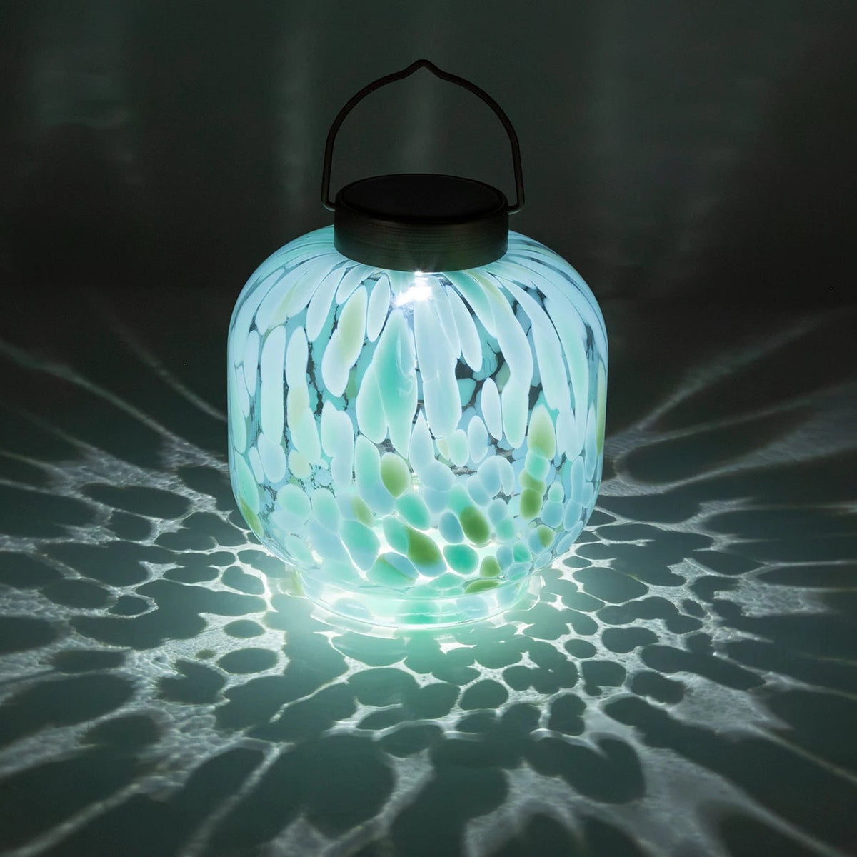 Cabin Solar Lantern 8" Handblown Glass