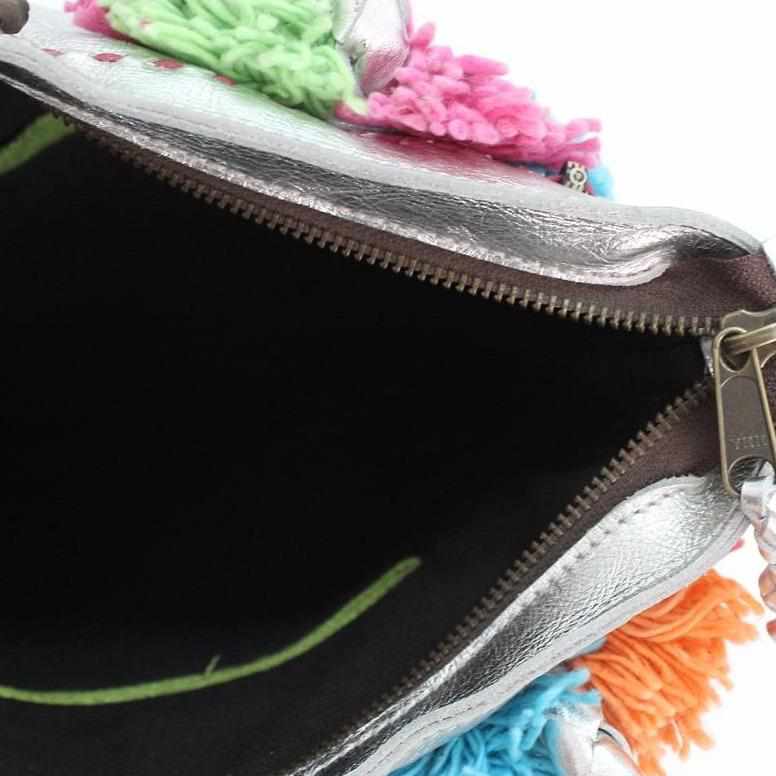 Bonita Vintage Leather Pompom Shoulder Bag - Thailand