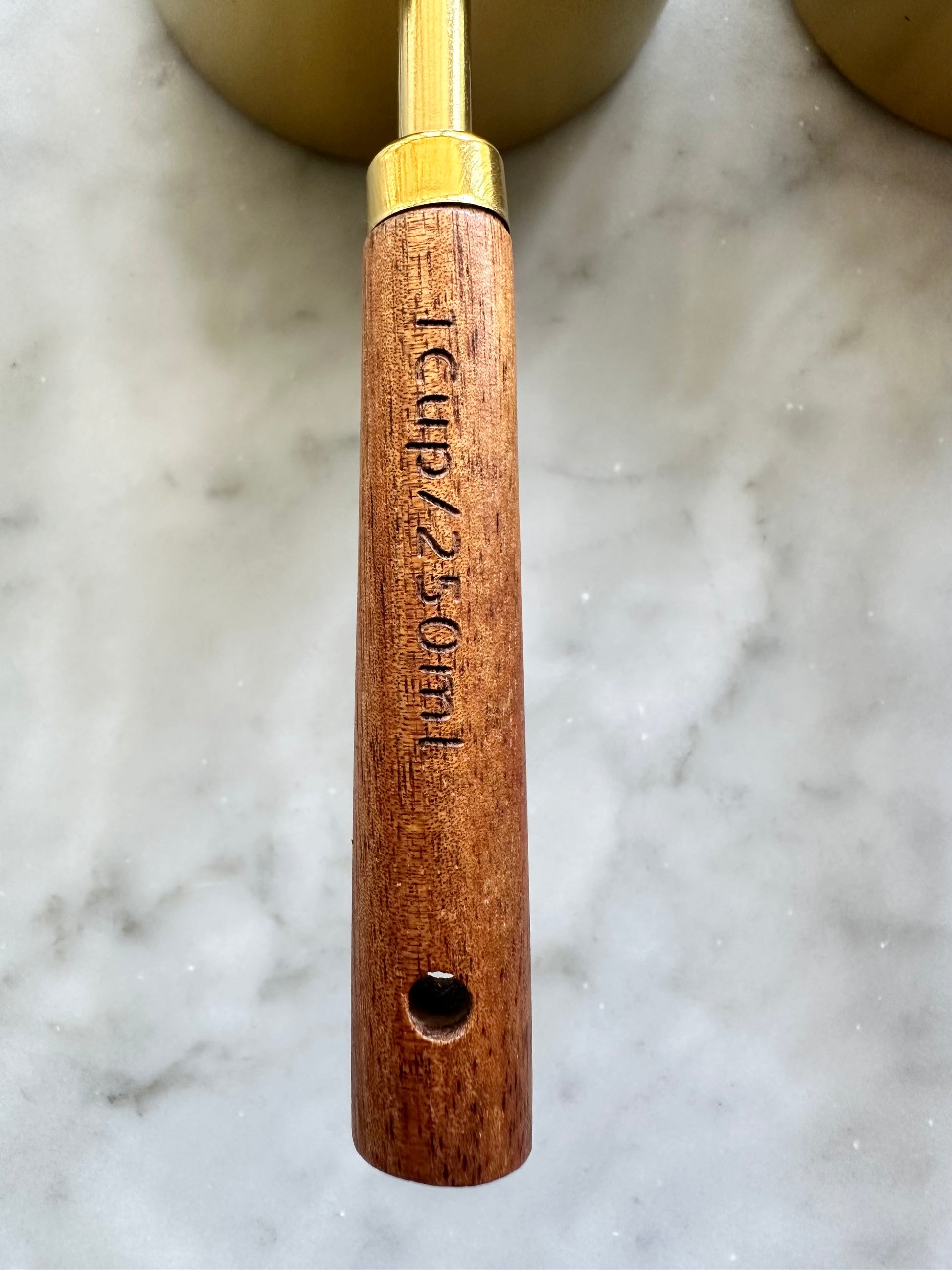 Acacia Wood and Gold Measuring Cups, Set of 8 - Osadia Concept Store