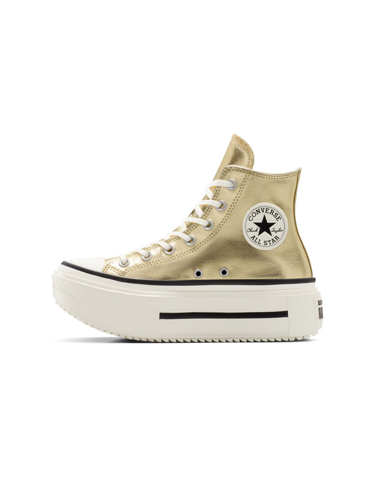 Converse Big Kids All Star Lift Double Stack Platform - Metallic Gold