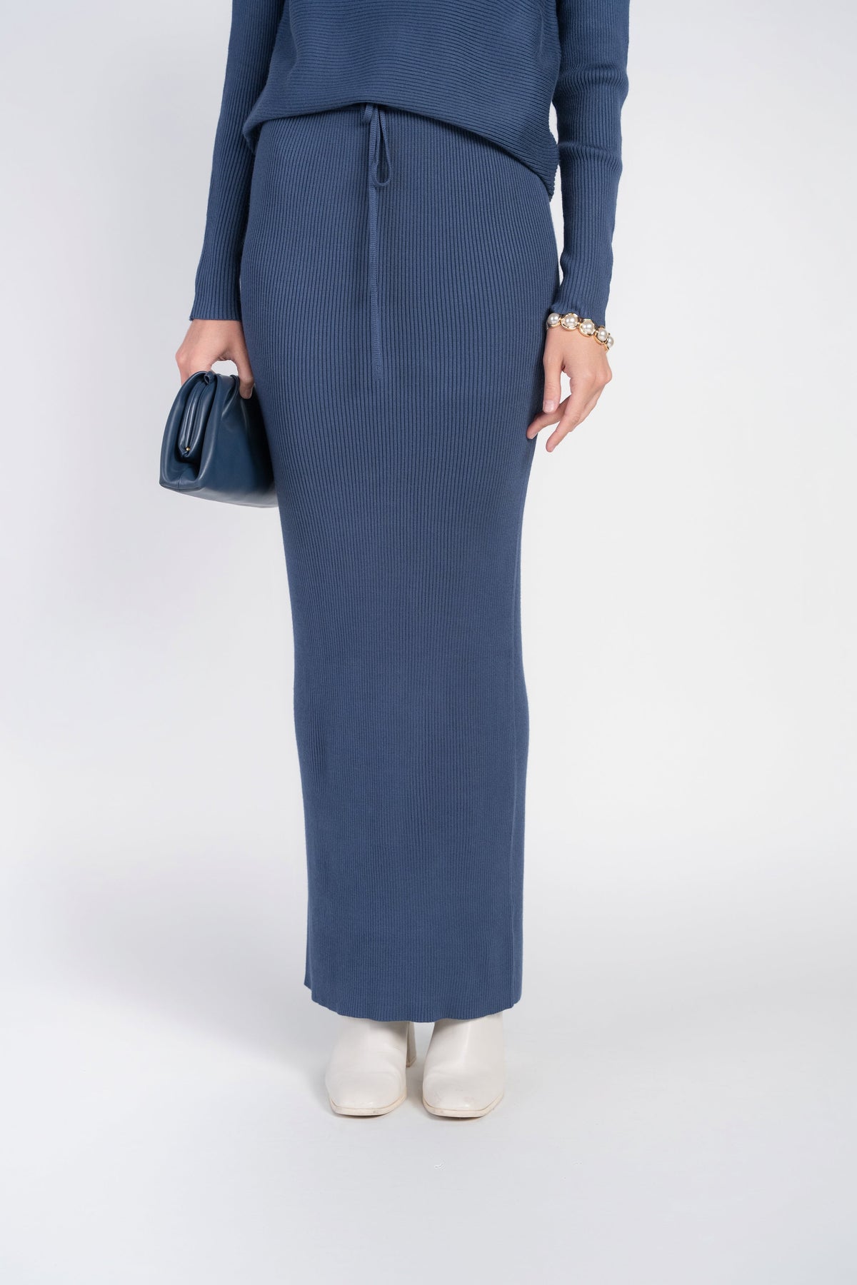 Sweater Rib Skirt- Moonbeam