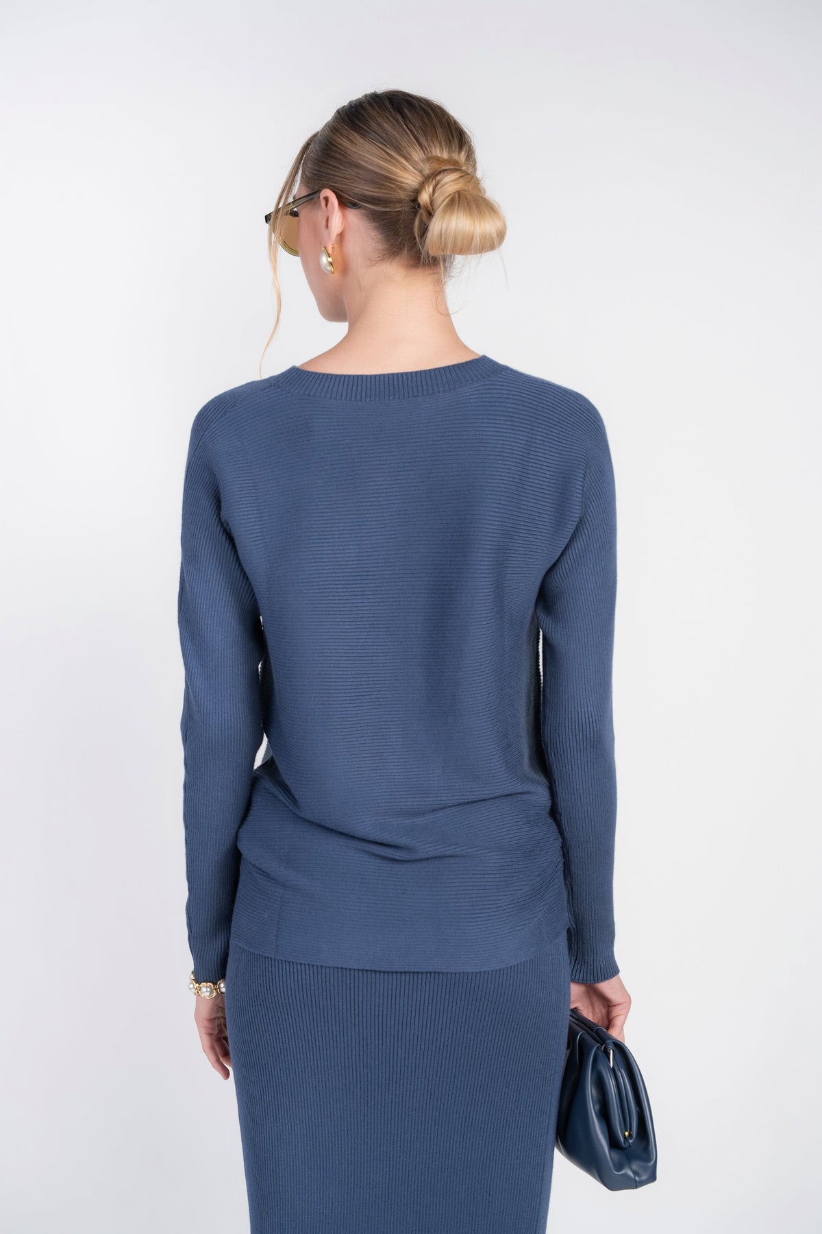Sweater Rib Top- Moonbeam