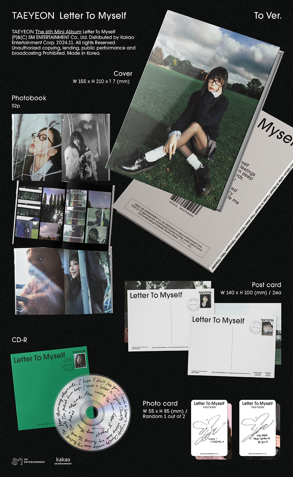 Taeyeon 6th Mini Album - Letter To Myself - Osadia Concept Store