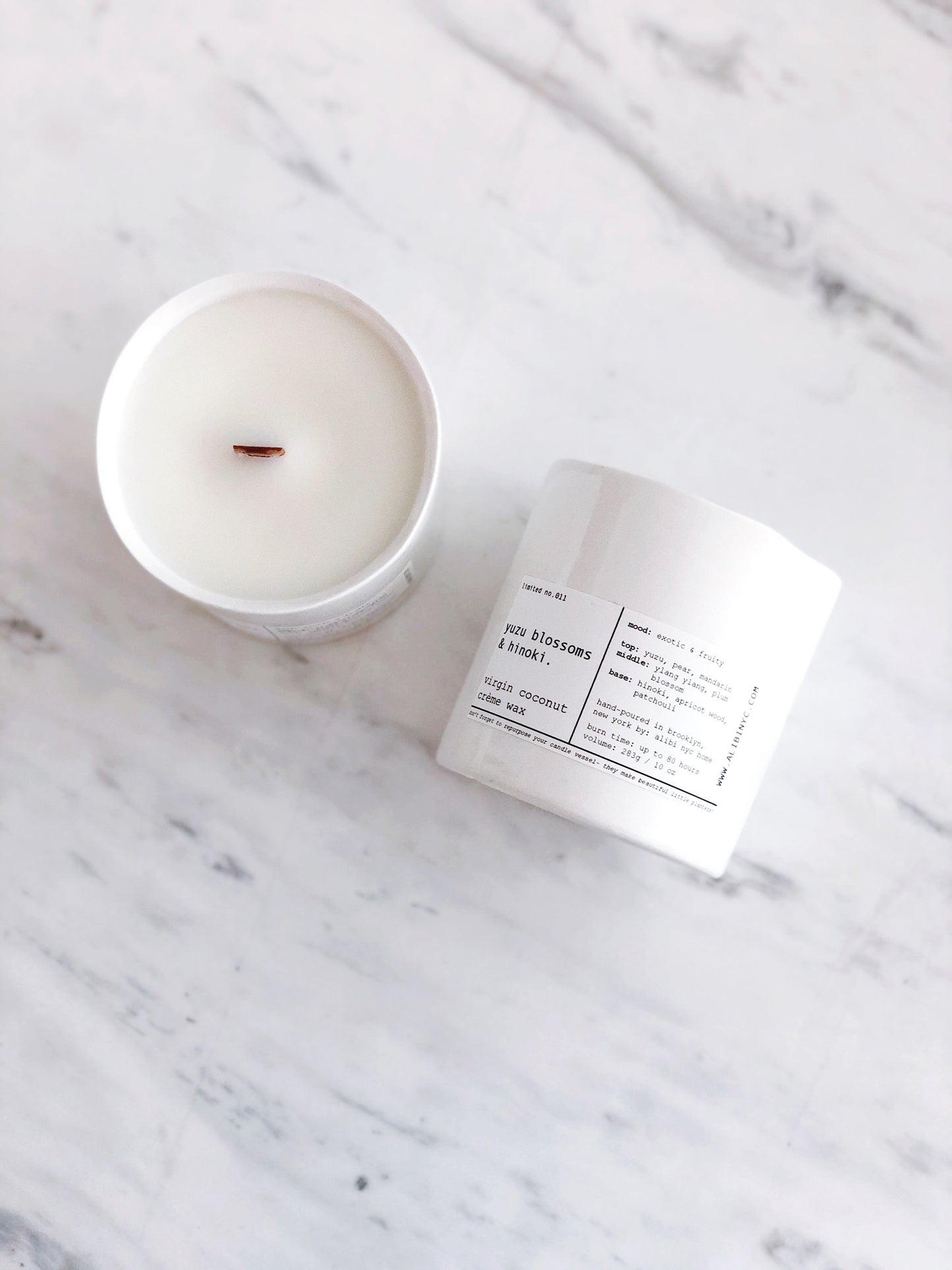 YUZU BLOSSOM & HINOKI | VIRGIN COCONUT CRÈME WAX & WOODEN WICK CANDLE