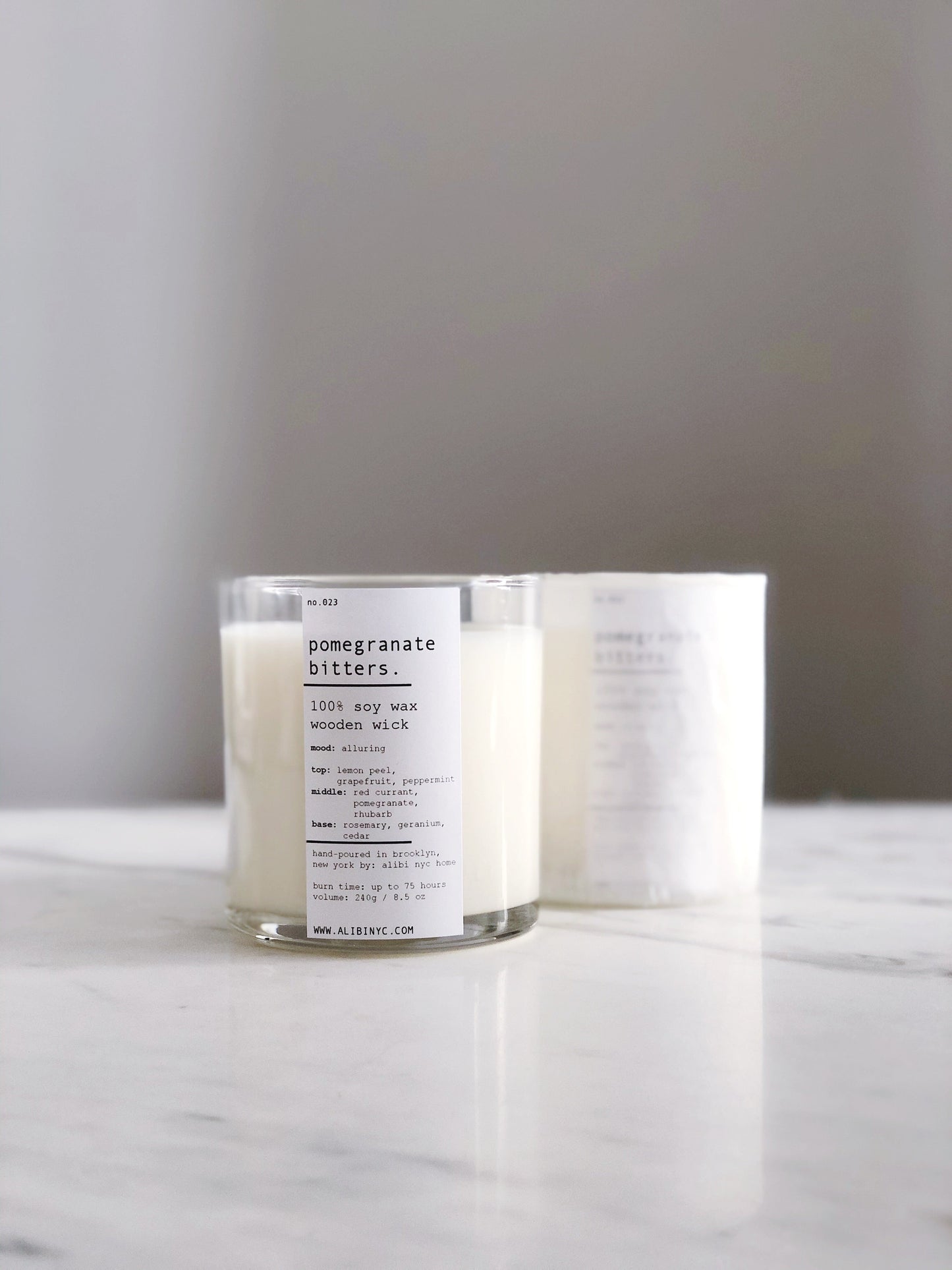 POMEGRANATE BITTERS | 100% SOY WOODEN WICK CANDLE