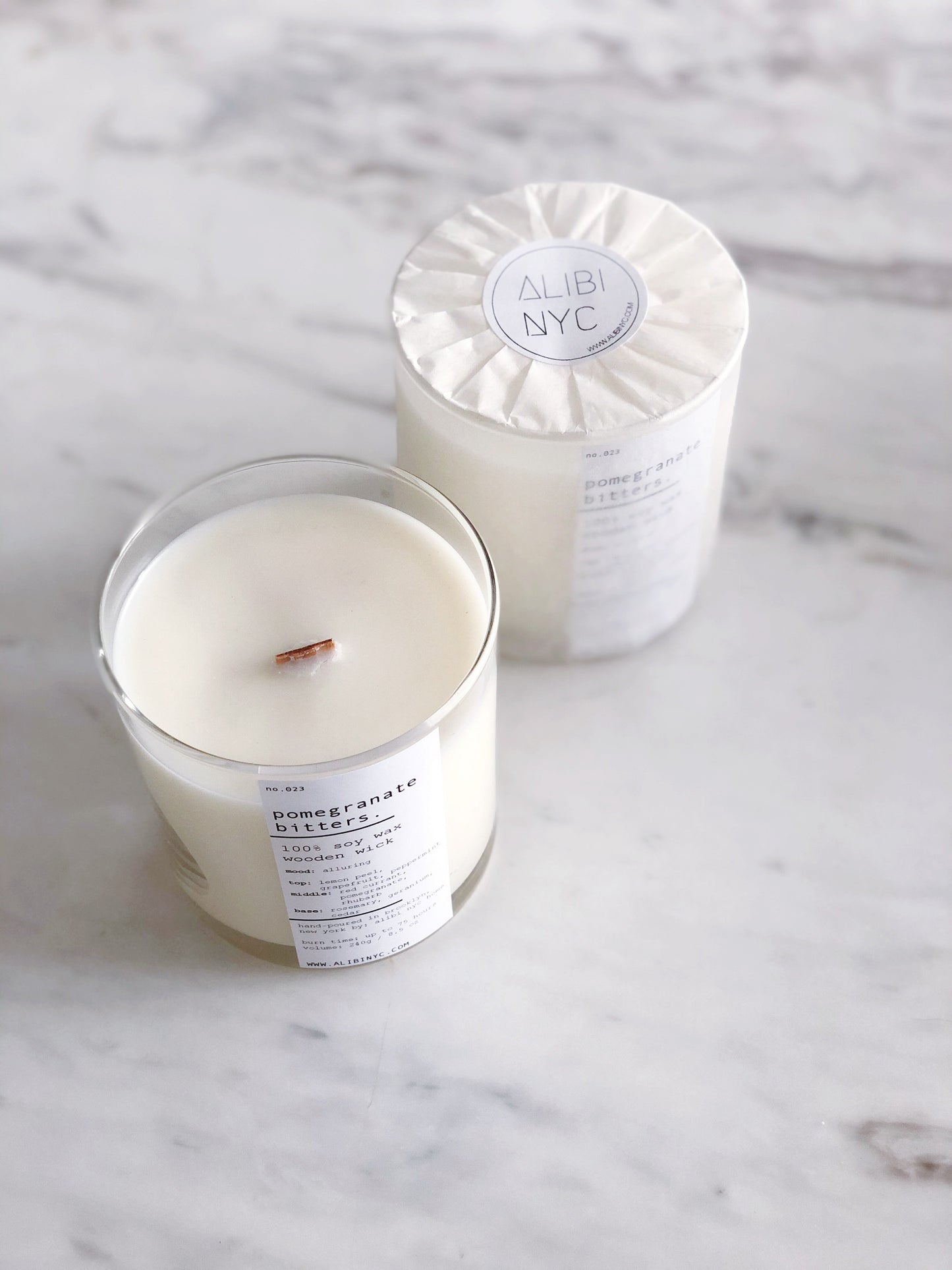 POMEGRANATE BITTERS | 100% SOY WOODEN WICK CANDLE