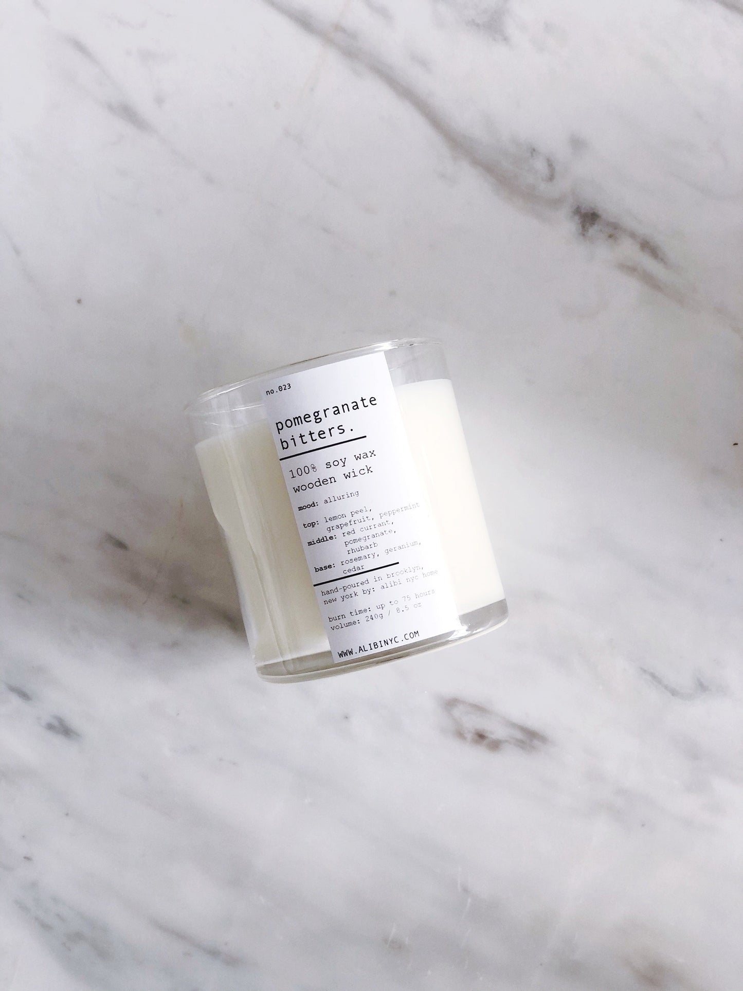 POMEGRANATE BITTERS | 100% SOY WOODEN WICK CANDLE