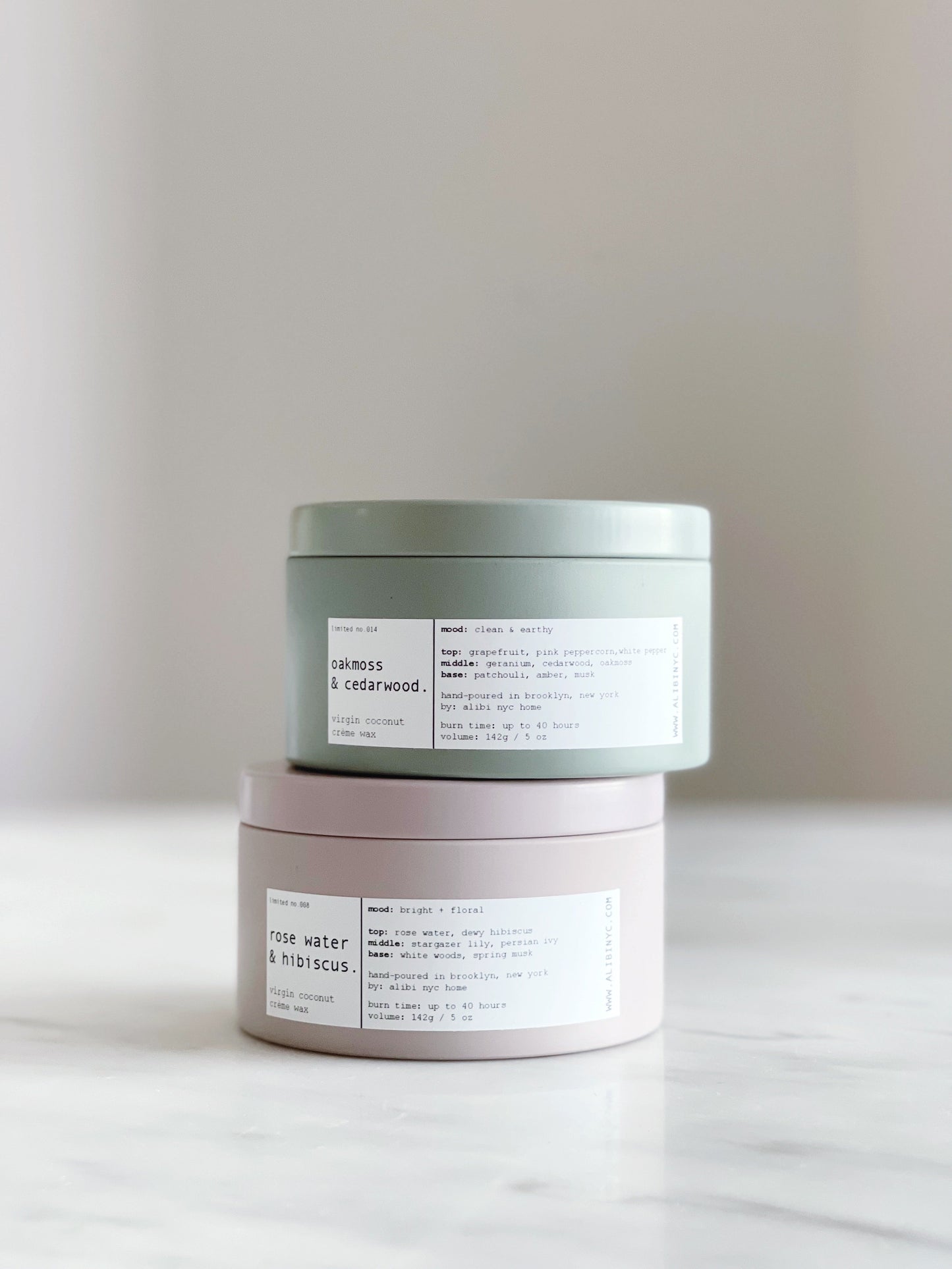 BASILIQUE D’ÉTÉ  | SPRING/SUMMER LIMITED EDITION VIRGIN COCONUT CRÈME WAX & WOODEN WICK TRAVEL CANDLE