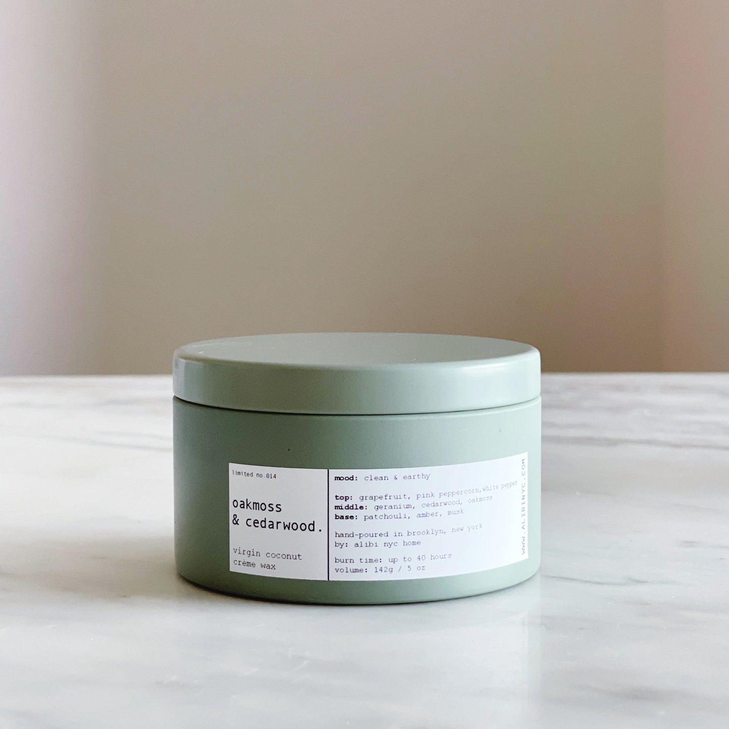 OAKMOSS & CEDARWOOD | VIRGIN COCONUT CRÈME WAX & WOODEN WICK TRAVEL CANDLE