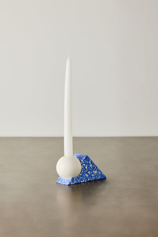 Equilibrium Cobalt Blue Terrazzo Taper Candle Holder