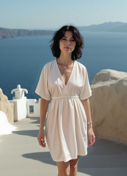 Raw Silk Kimono Dress