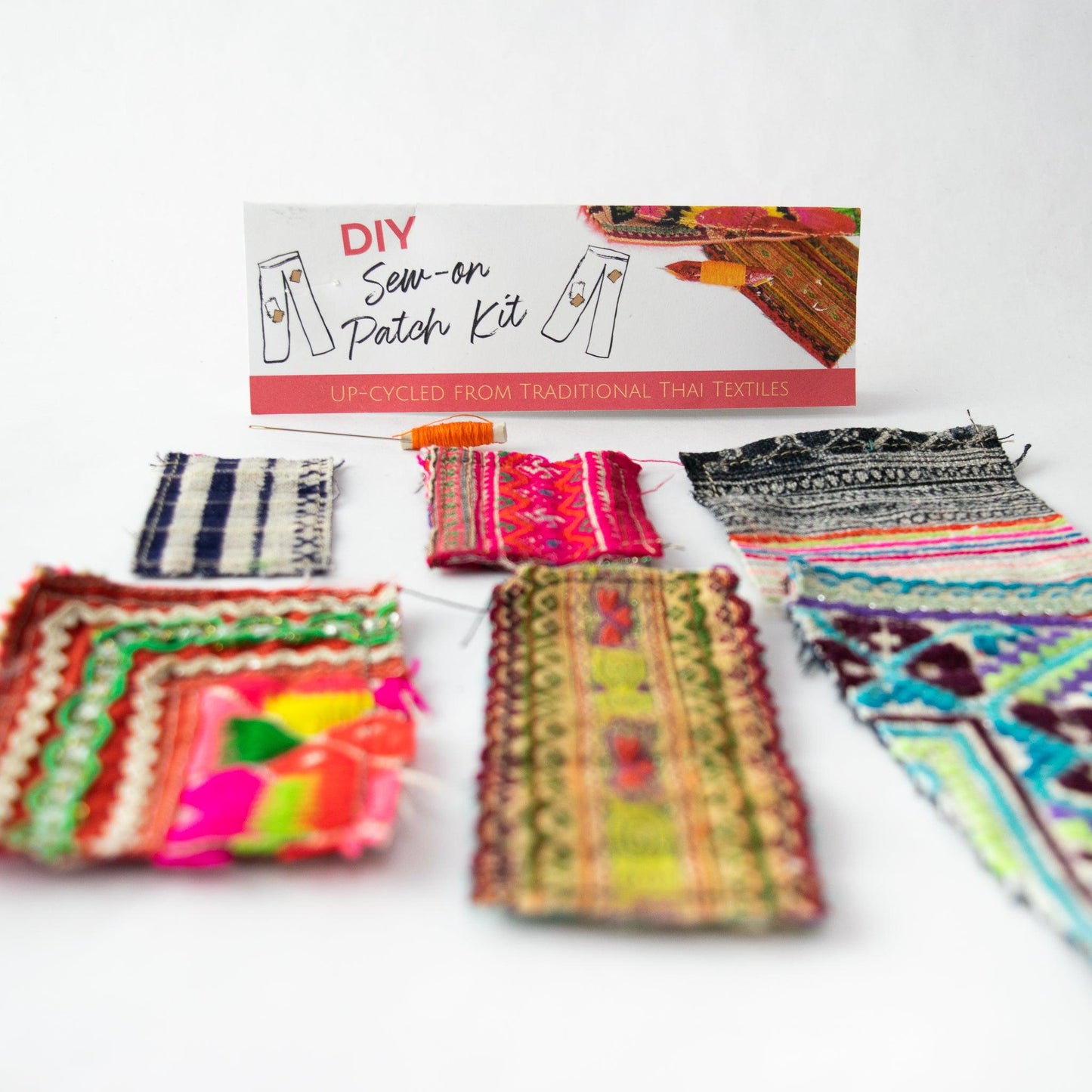 Upcycled Hmong Textile Fabric DIY Patch Kit - Thailand