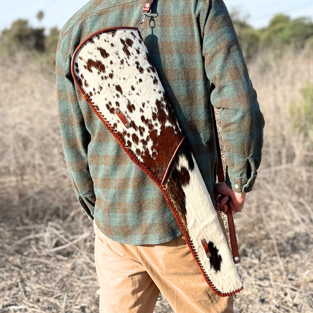 Cowhide Leather Rifle Scabbard / Shotgun Sleeve - Speckled Brown - Osadia Concept Store