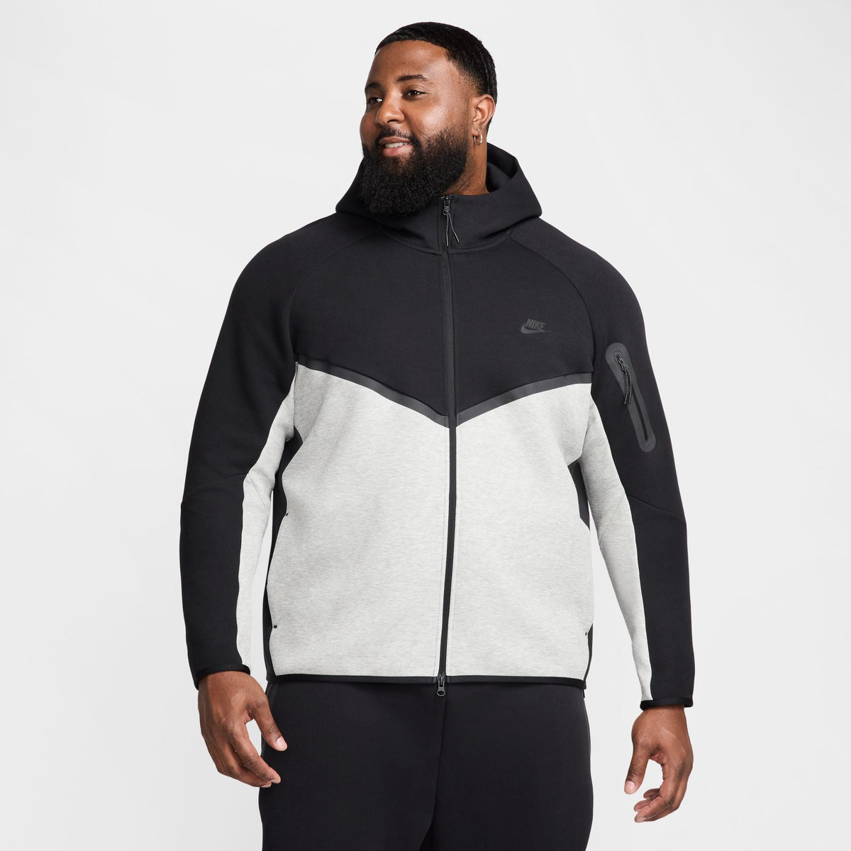 Nike Mens Tech Fleece Windrunner Jacket - Black/Dark Grey