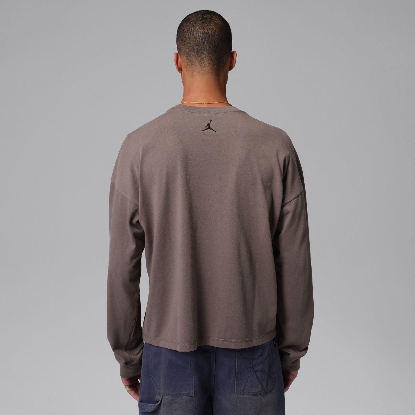 Air Jordan Mens Air Long Sleeve - Cave Stone