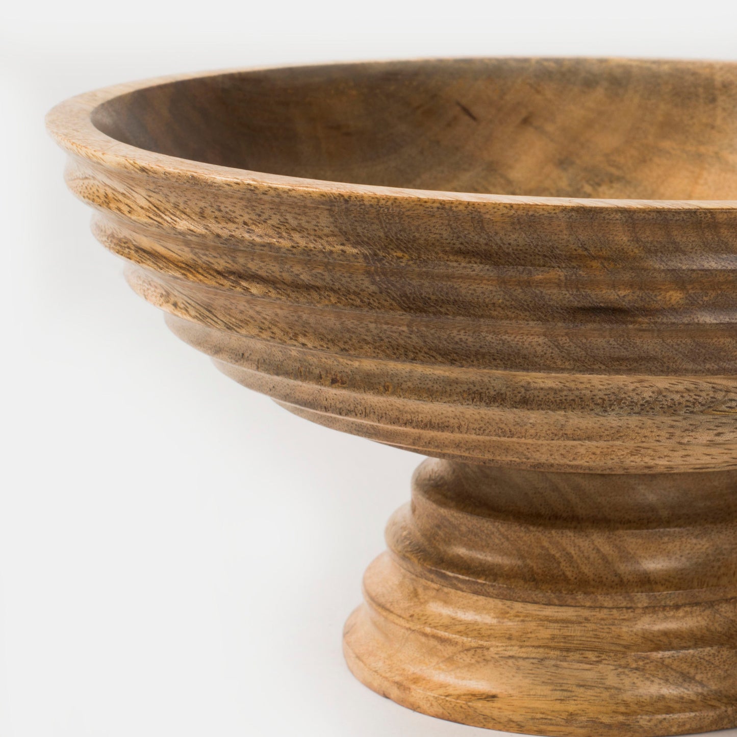Aranya Mangowood Pedestal Fruit Bowls