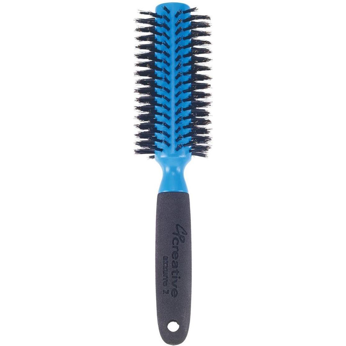 Azzurro Wood  Barrel Round Boar Bristle Hair Brush