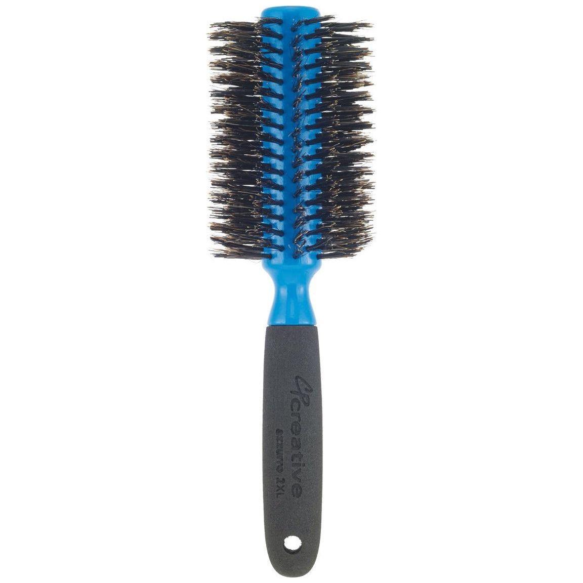 Azzurro Wood  Barrel Round Boar Bristle Hair Brush