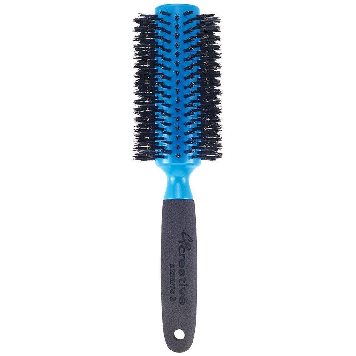 Azzurro Wood  Barrel Round Boar Bristle Hair Brush