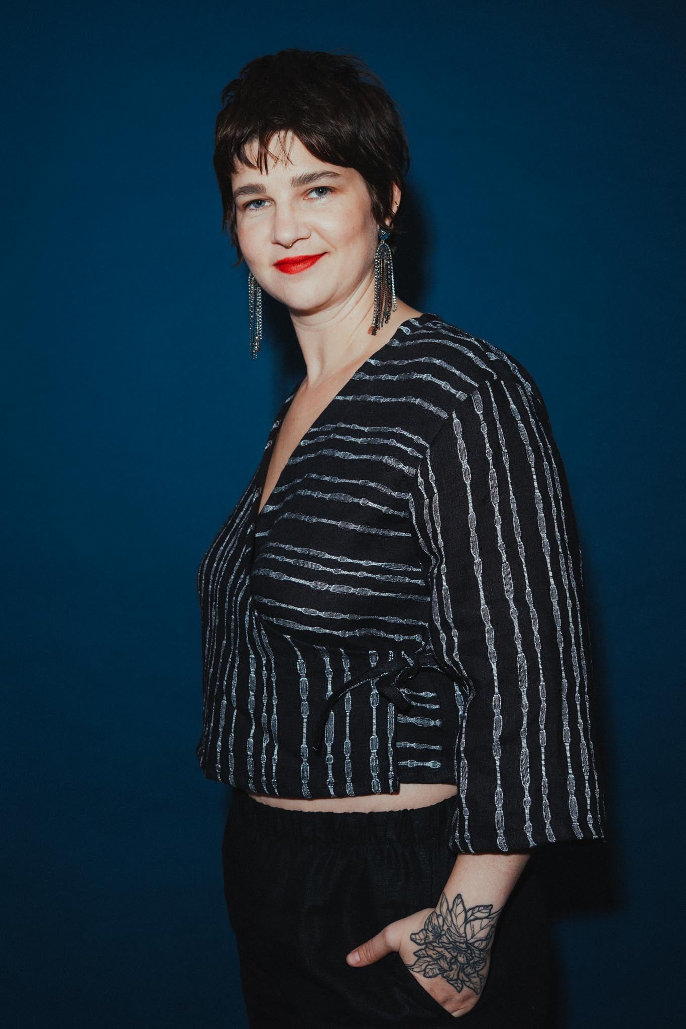 Artemis Top in Radio Stripe