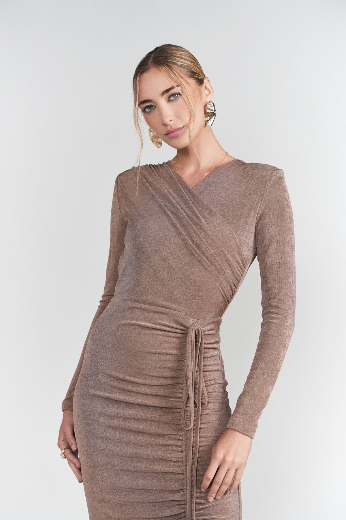 Valerie Midi Dress- Mink