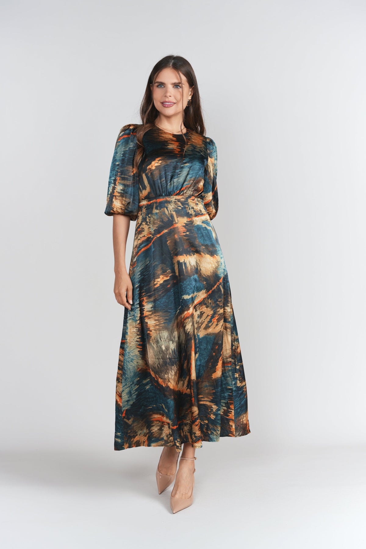 Becca Dress- Abstract Navy
