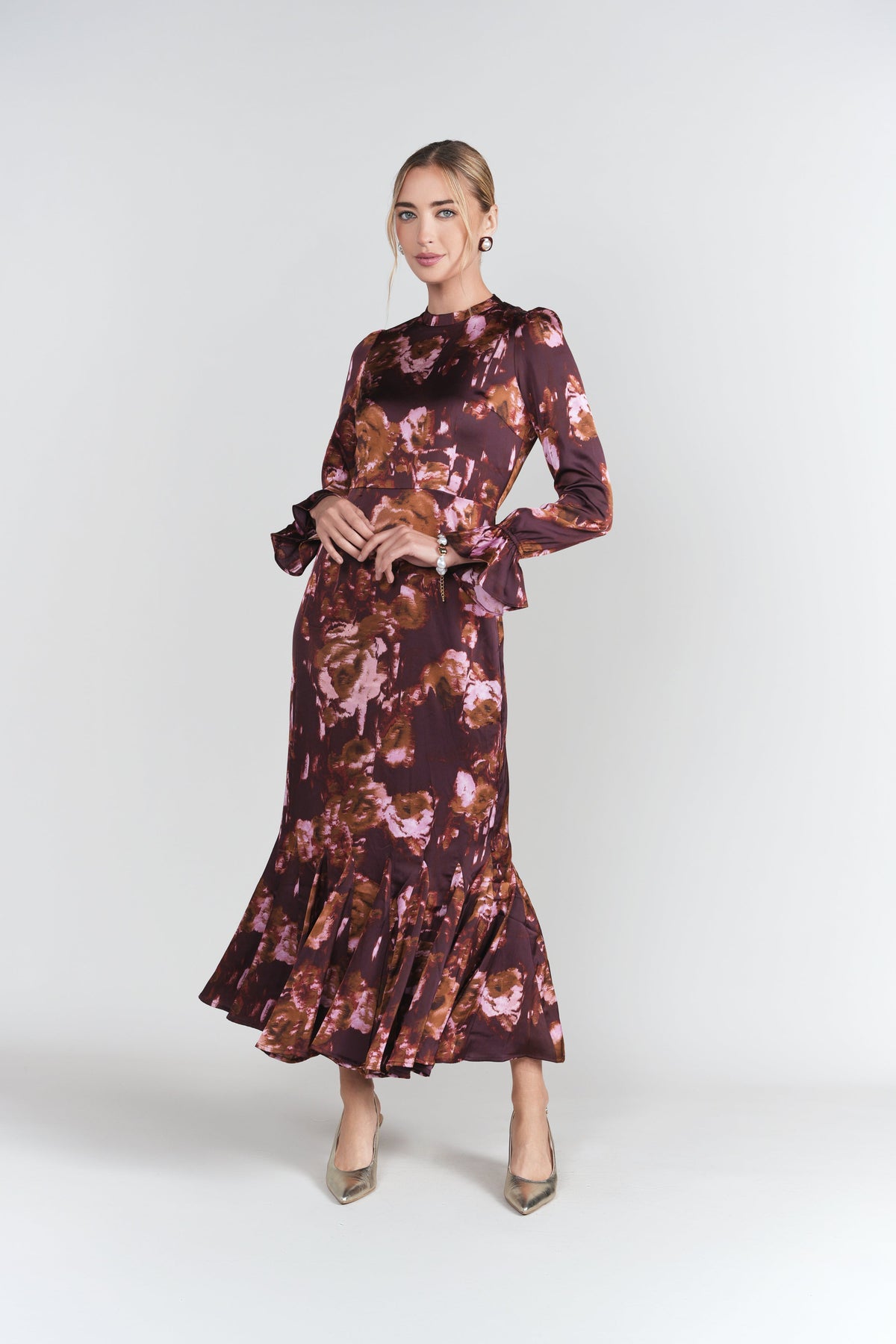 Aliza Dress- Maroons