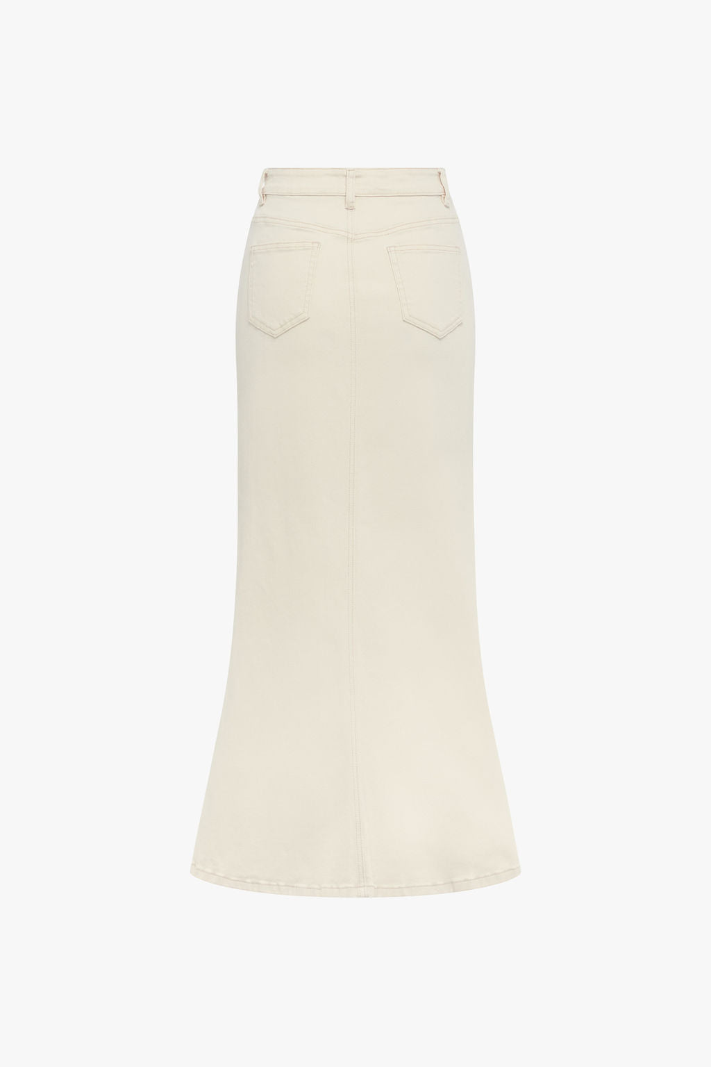 Mermaid Denim Maxi Skirt- Cream